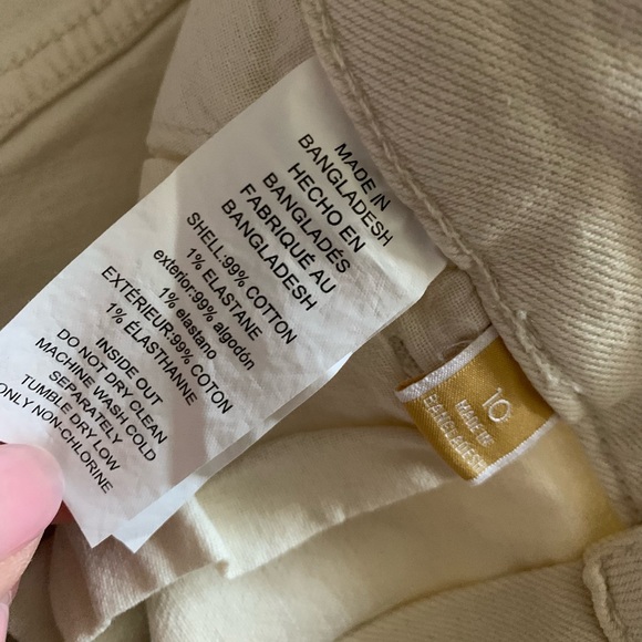 NWT MICHAEL KORS BONE MINI DENIM JEAN SKIRT SIZE 10 - Picture 8 of 9